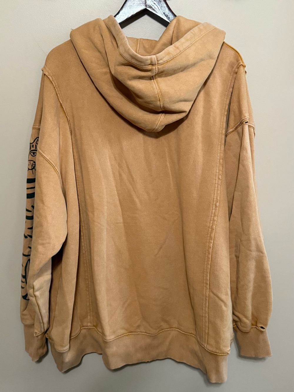 RARE & HTF We The Free by Free People Sha La La Hoodie with Cat Graphics Sz XS - Picture 4 of 11
